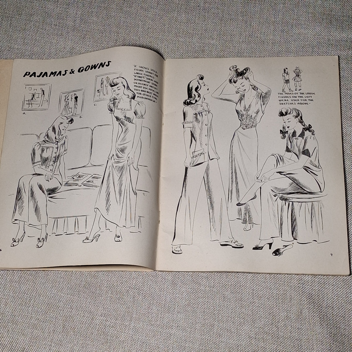 Vintage Book of Practical Fashion Sketches by Charlotte H. Young - 1943