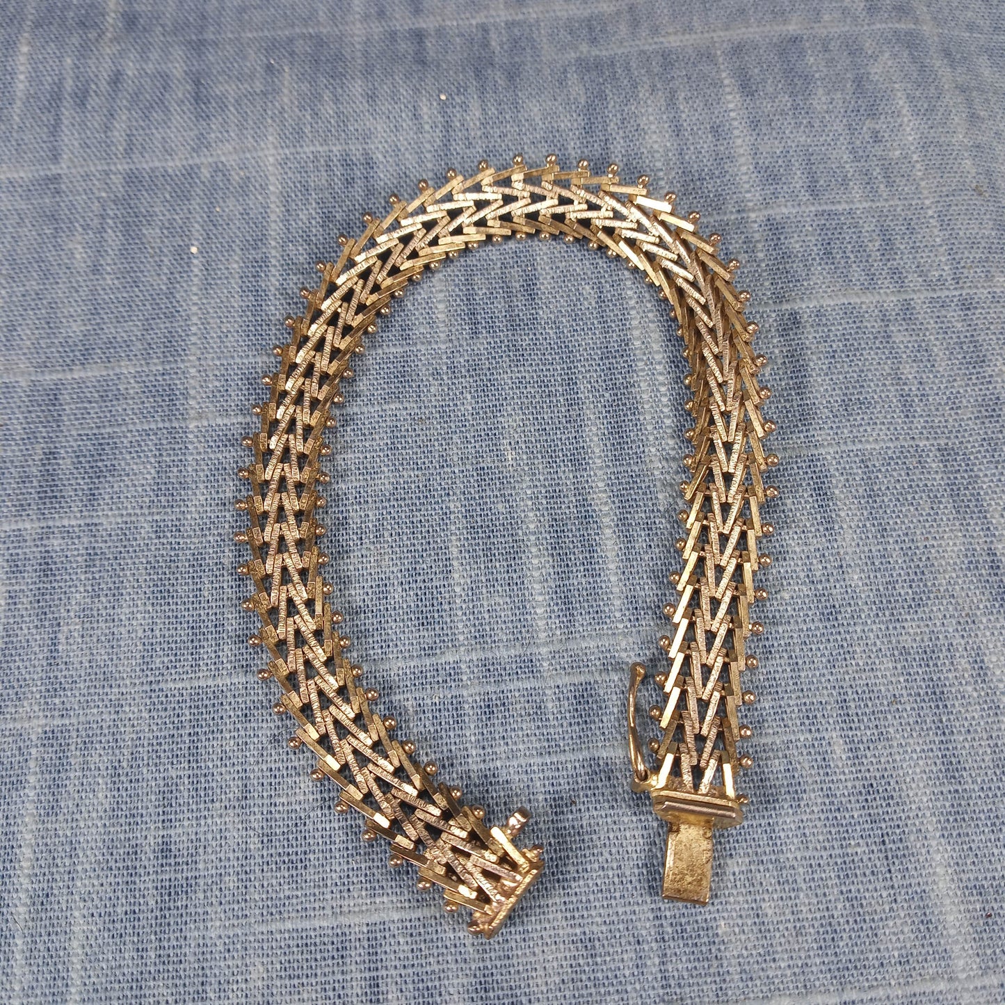 1950s Vintage Sterling Silver Chain Bracelet from Italy