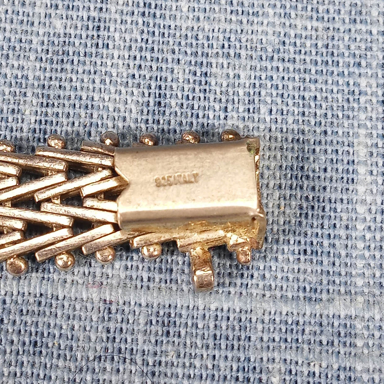 1950s Vintage Sterling Silver Chain Bracelet from Italy