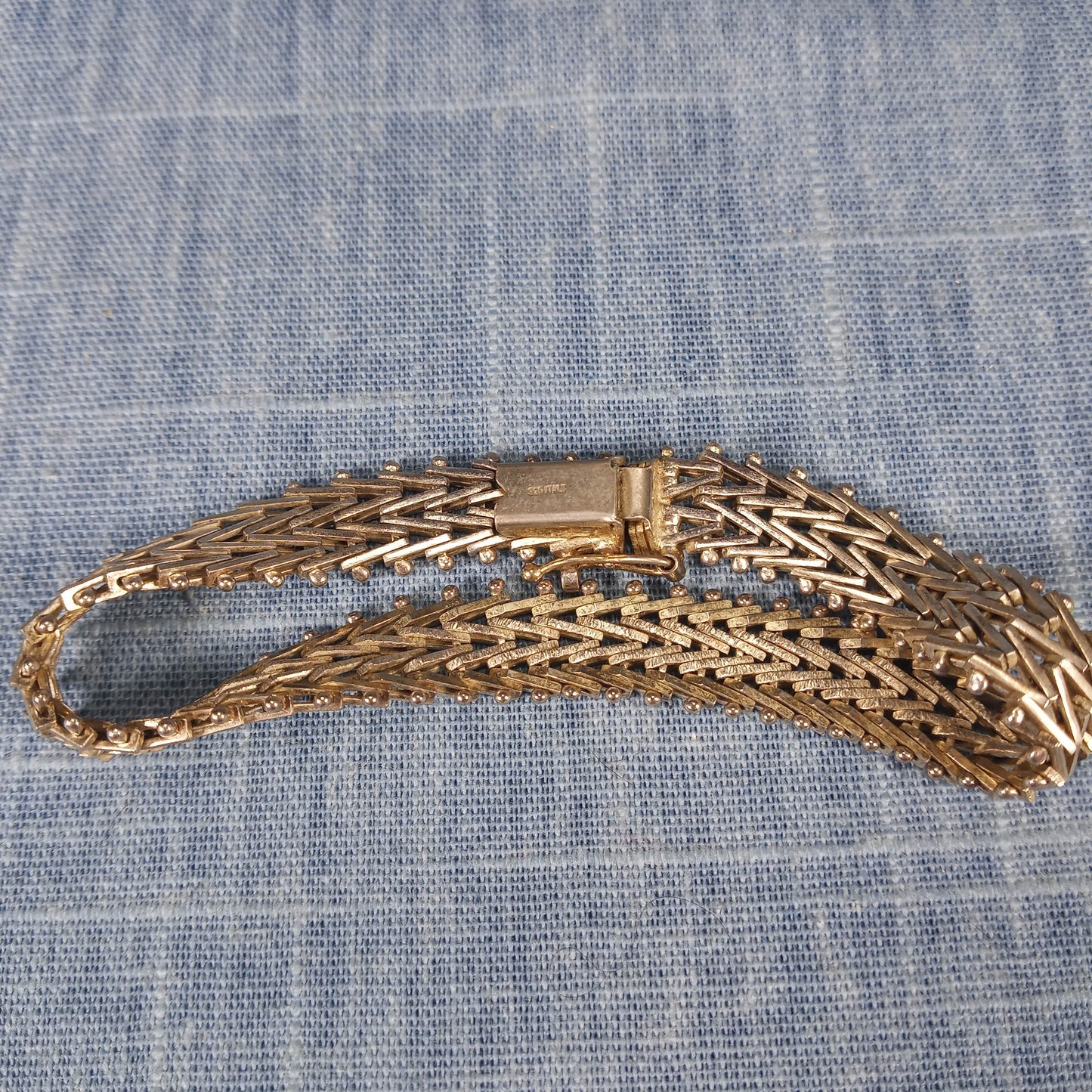 1950s Vintage Sterling Silver Chain Bracelet from Italy