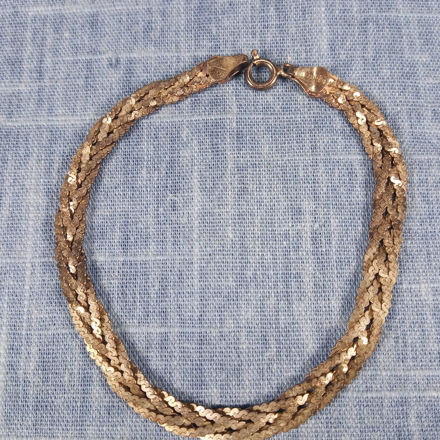 1960s Vintage Sterling Silver Chain Bracelet from Mexico