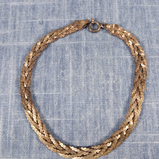 1960s Vintage Sterling Silver Chain Bracelet from Mexico