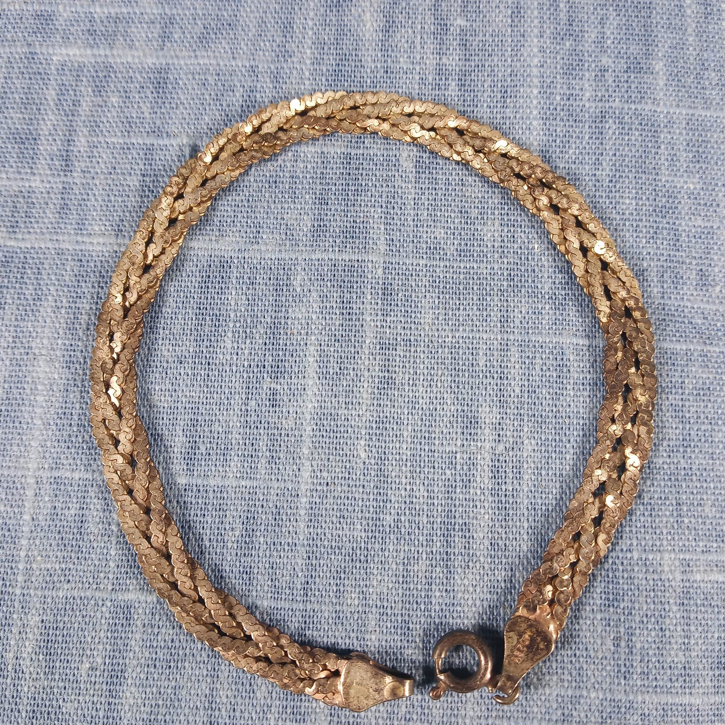 1960s Vintage Sterling Silver Chain Bracelet from Mexico