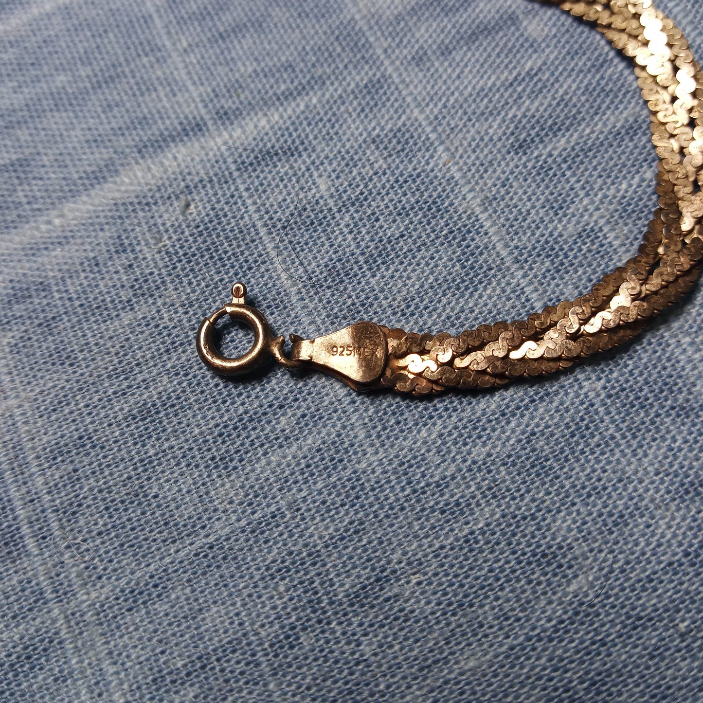 1960s Vintage Sterling Silver Chain Bracelet from Mexico