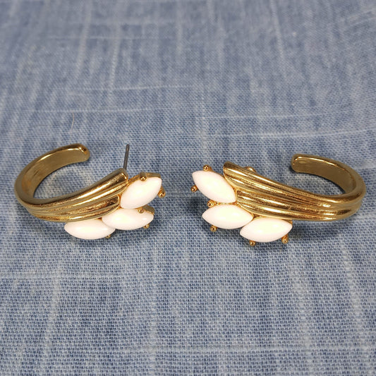 1970s Vintage Hoop Pierced Earrings by Trifari
