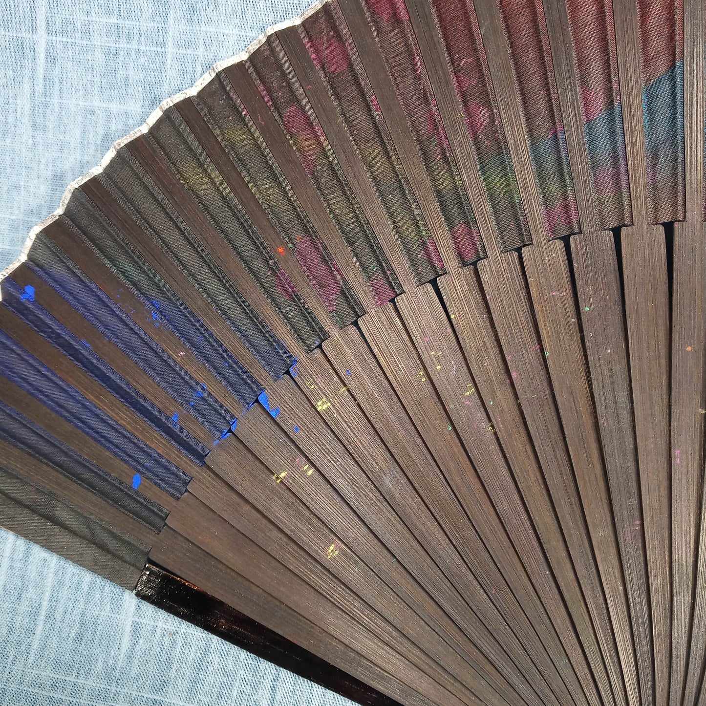 1960s Vintage Fan: Hand Painted with a Japanese Scene