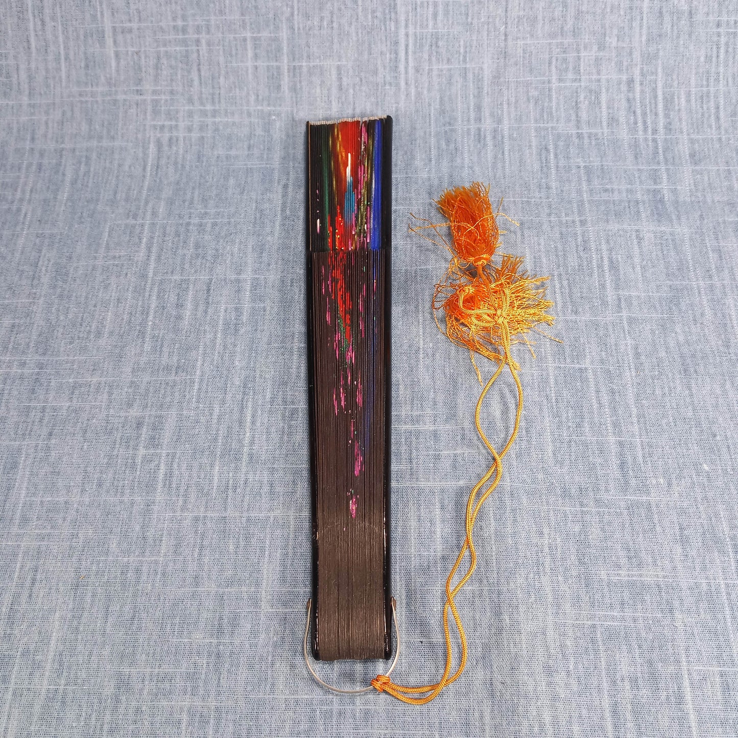 1960s Vintage Fan: Hand Painted with a Japanese Scene