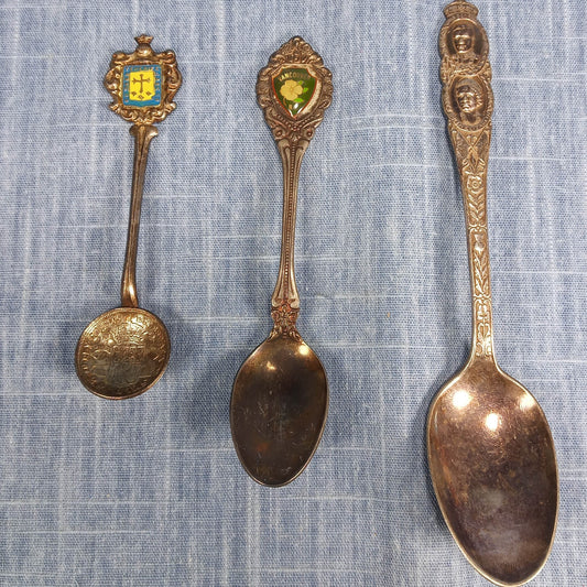 Mid Century Vintage Collectors Three Commemorative Spoons