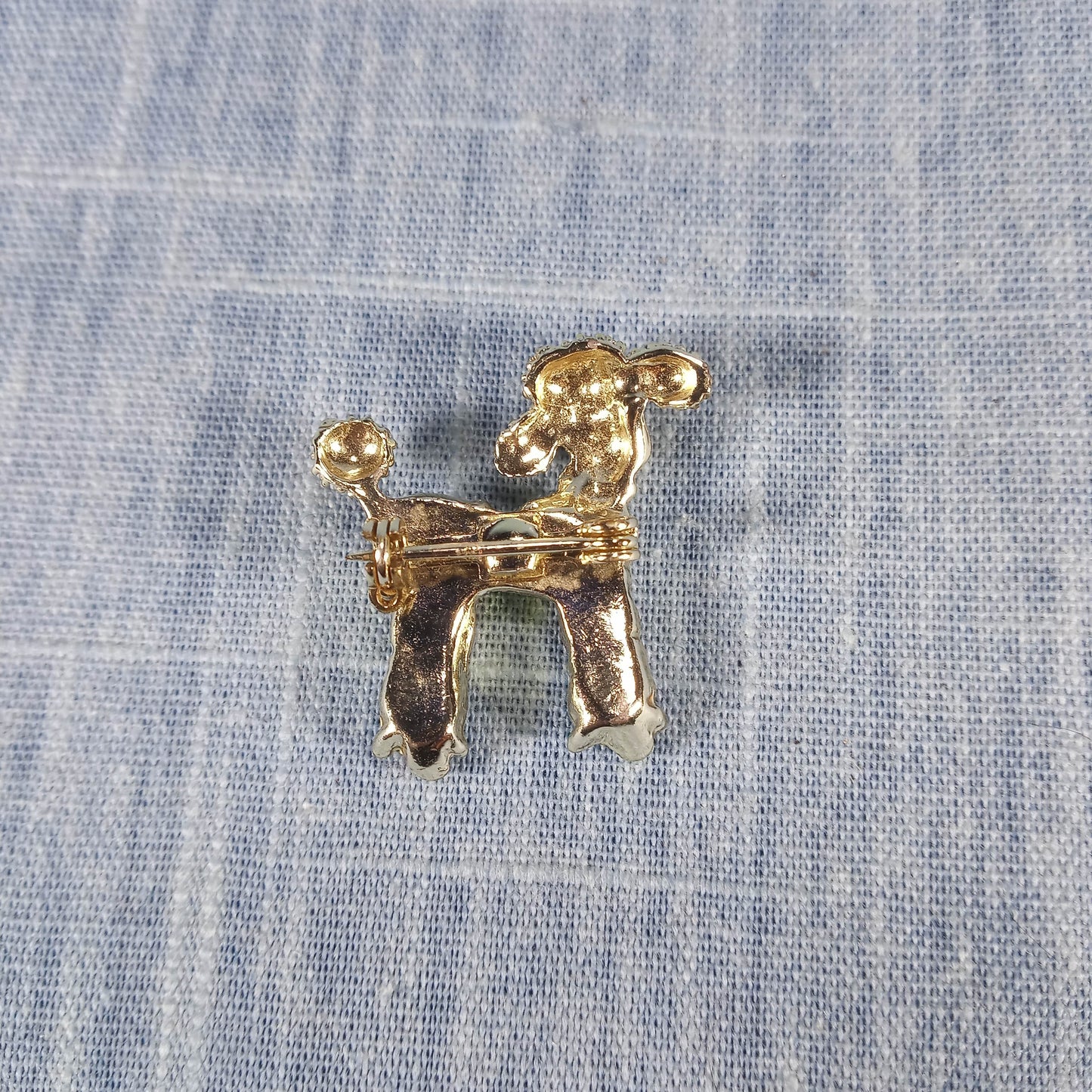 1960s Vintage Poodle Pin with Aurora Borealis Rhinestones
