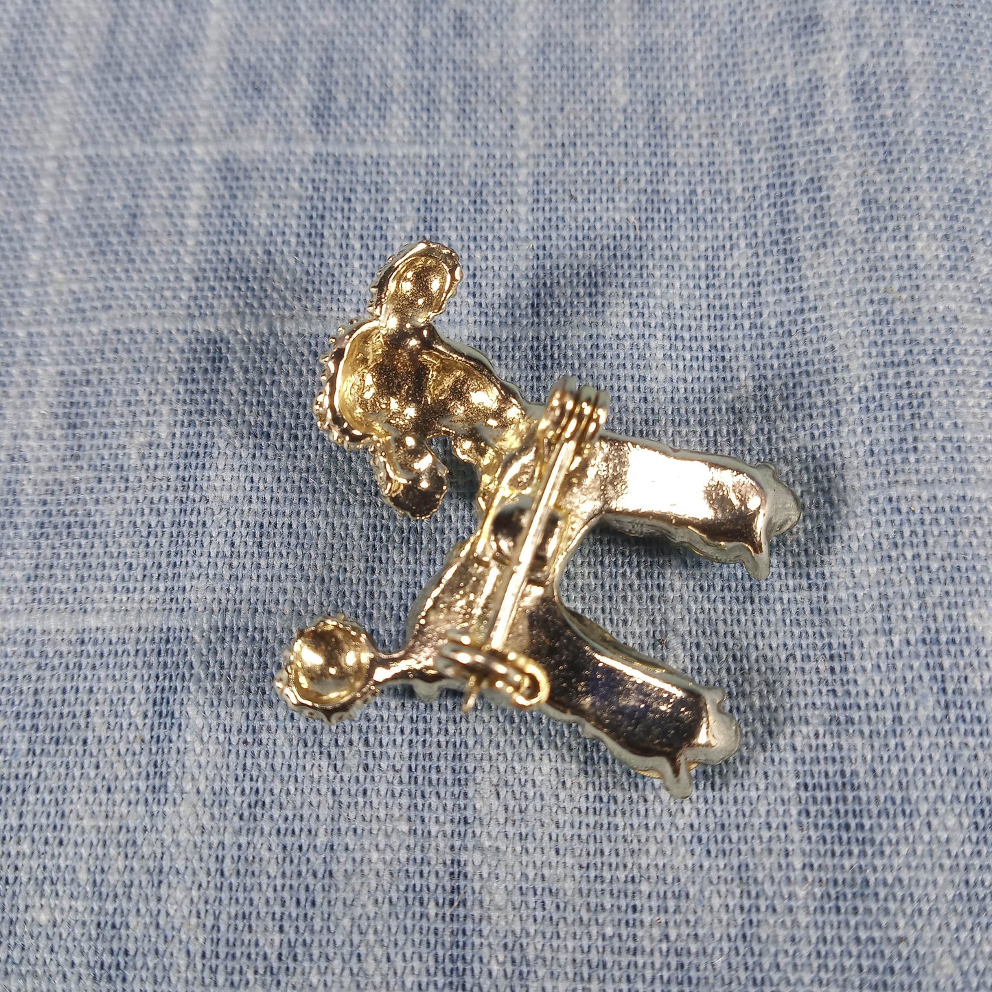 1960s Vintage Poodle Pin with Aurora Borealis Rhinestones