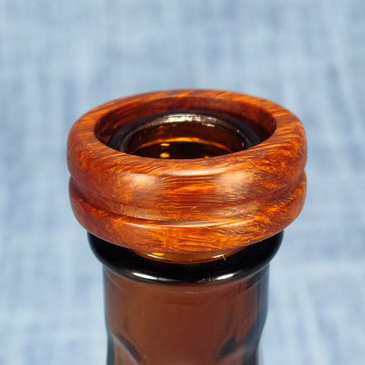Single Channel Hardwood Ring Made from Briarwood - Size 9.0 (US)
