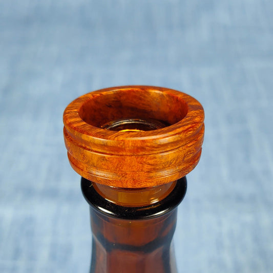 Double Channel Hardwood Ring Made from Briarwood - Size 9.0 (US)