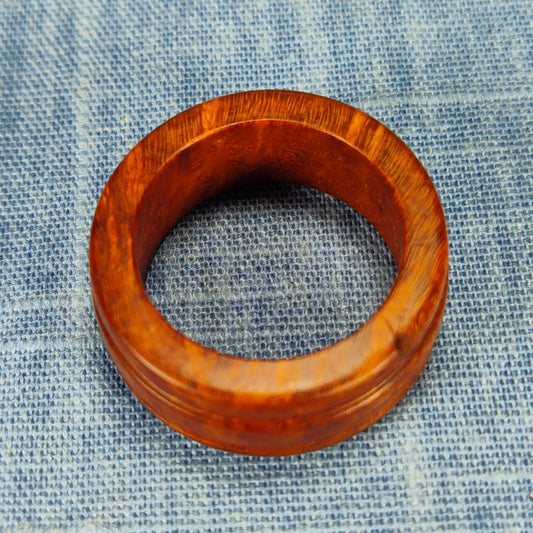 Double Channel Hardwood Ring Made from Briarwood - Size 9.0 (US)