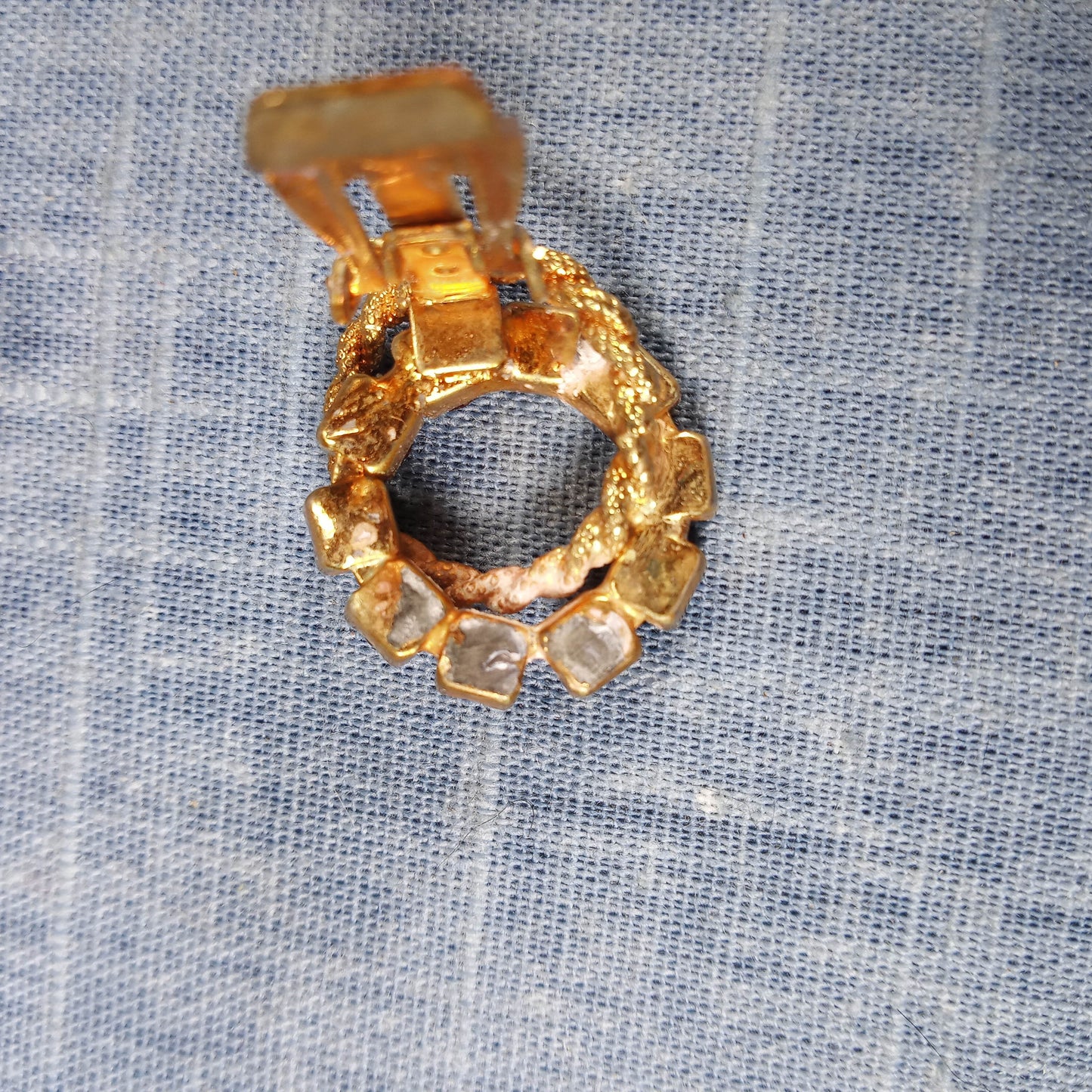 1960s Vintage Jewelry Set: Matching Clip Earrings and Drop Necklace with Red Rhinestones