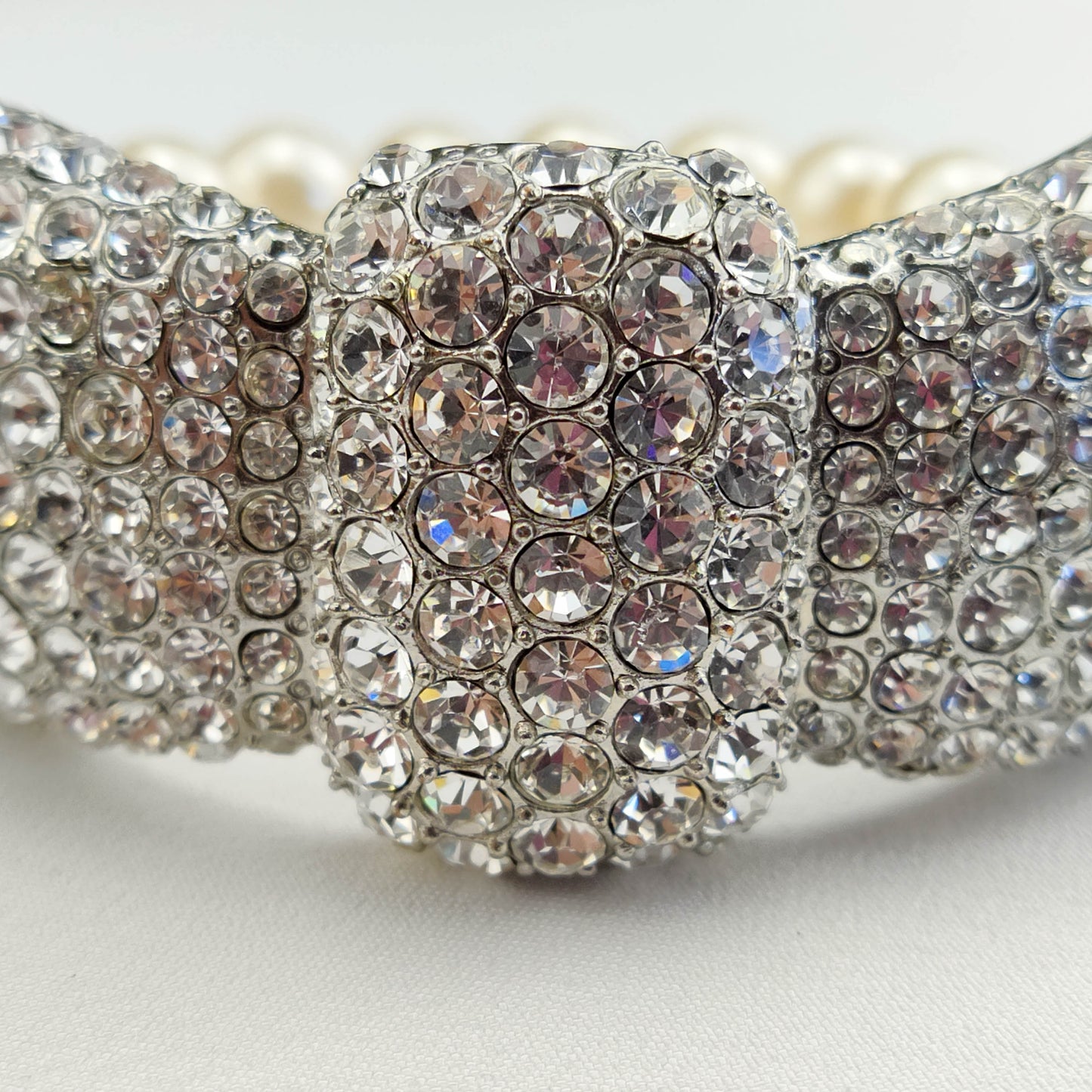 1970's Rhinestone Bow Stretch Bracelet