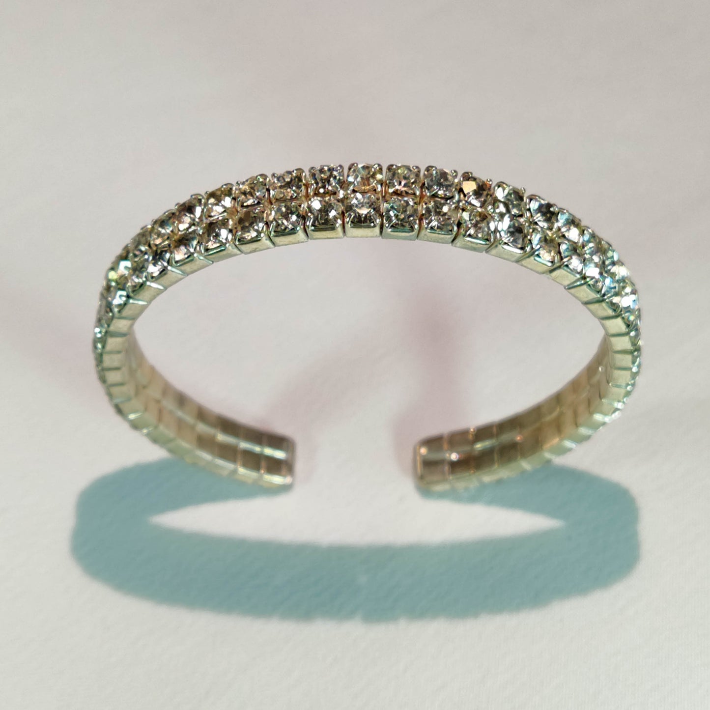 1950's Clear Rhinestone Bangle Bracelet