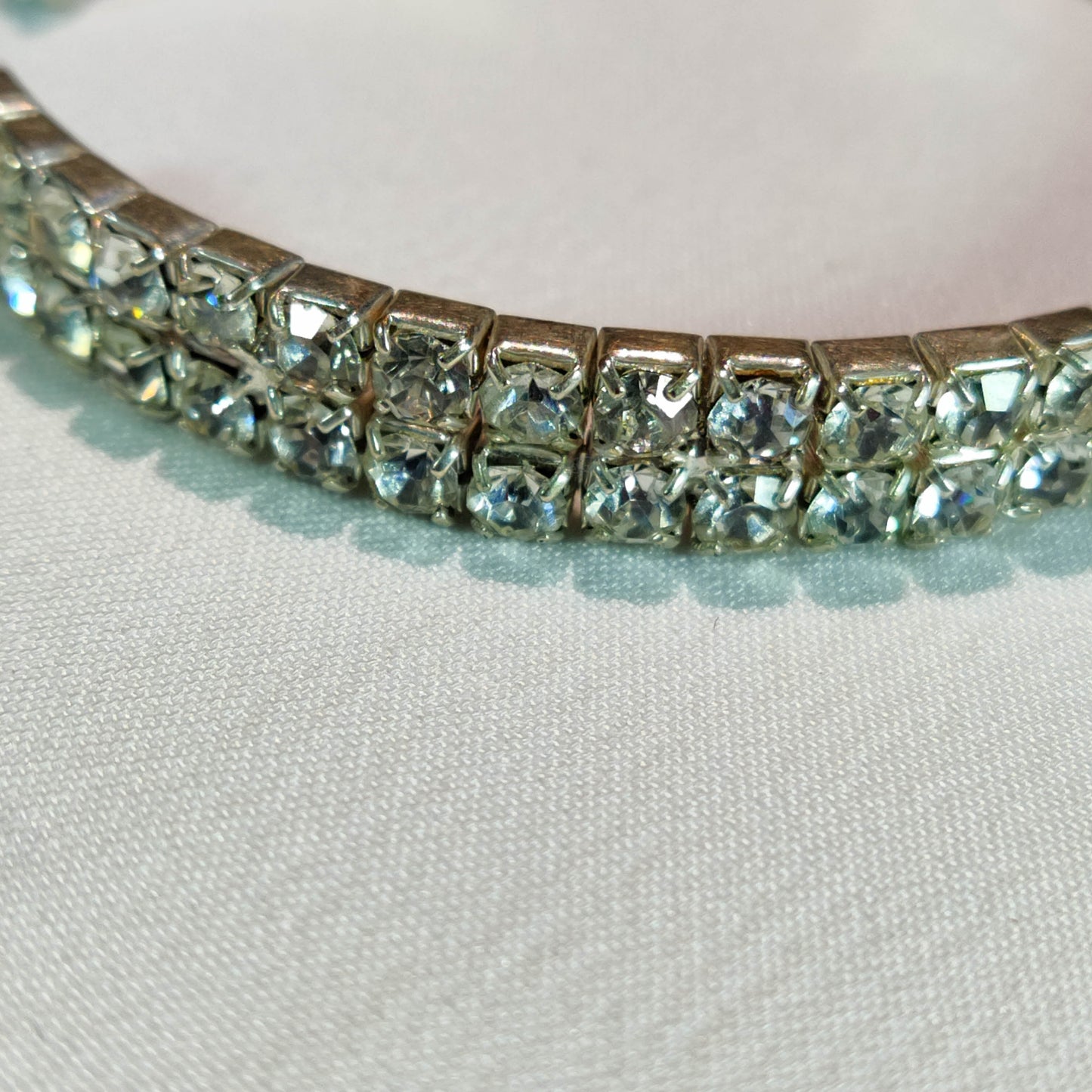 1950's Clear Rhinestone Bangle Bracelet