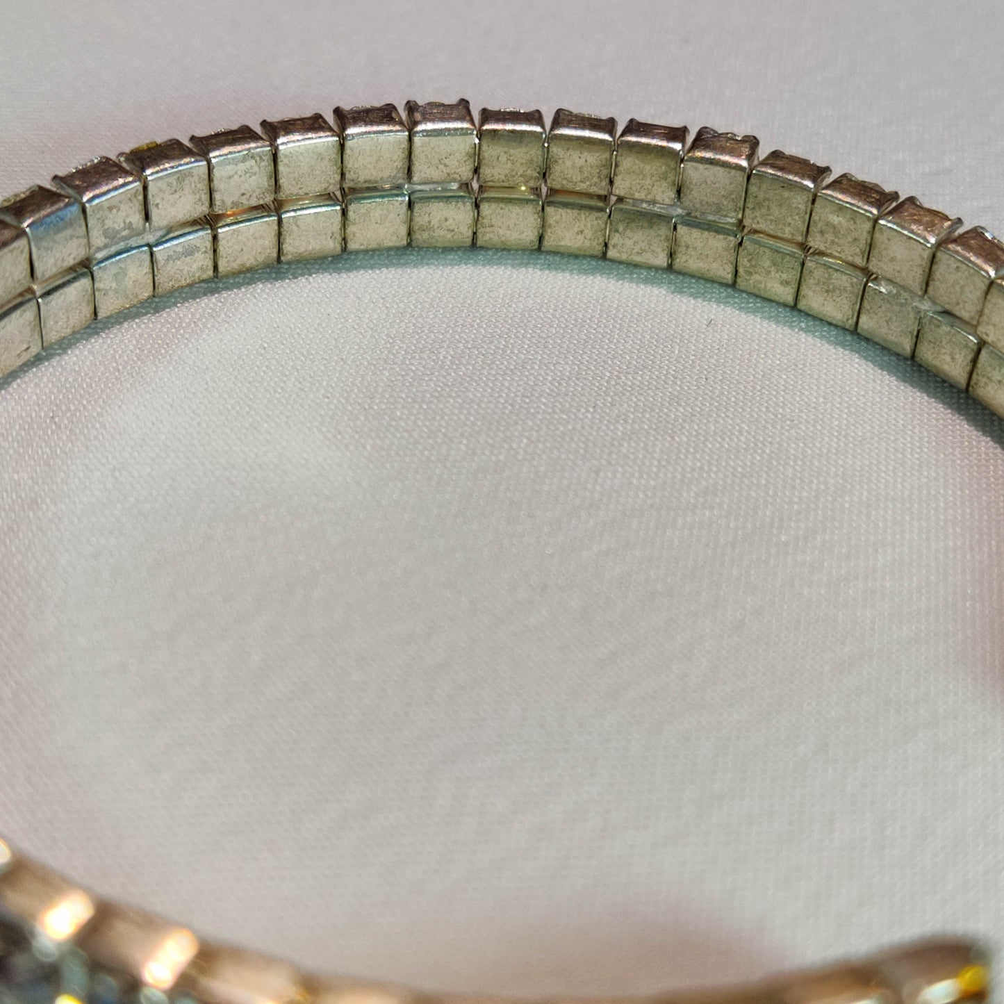 1950's Clear Rhinestone Bangle Bracelet