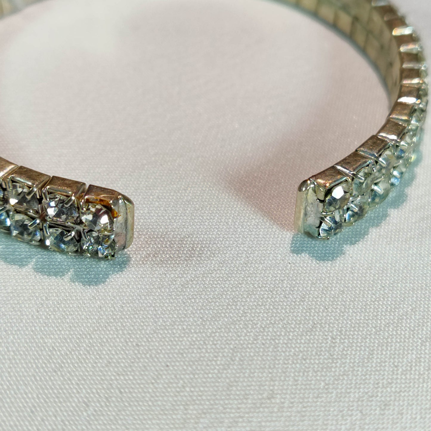 1950's Clear Rhinestone Bangle Bracelet