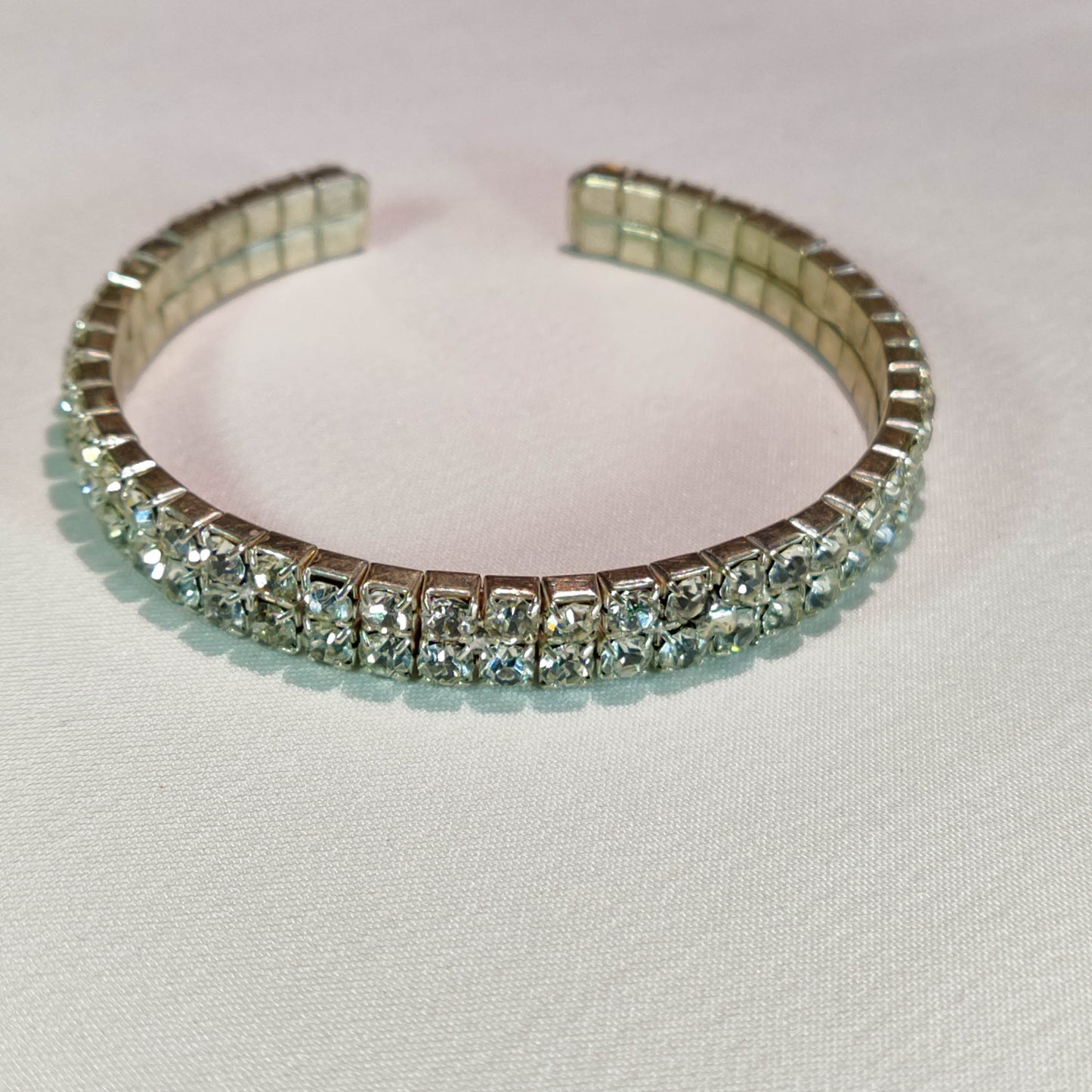 1950's Clear Rhinestone Bangle Bracelet