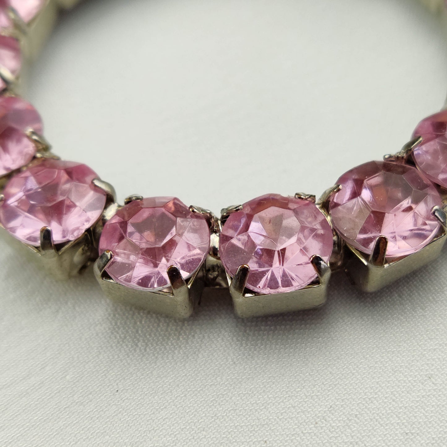 1950's Pink Rhinestone Scarf Ring