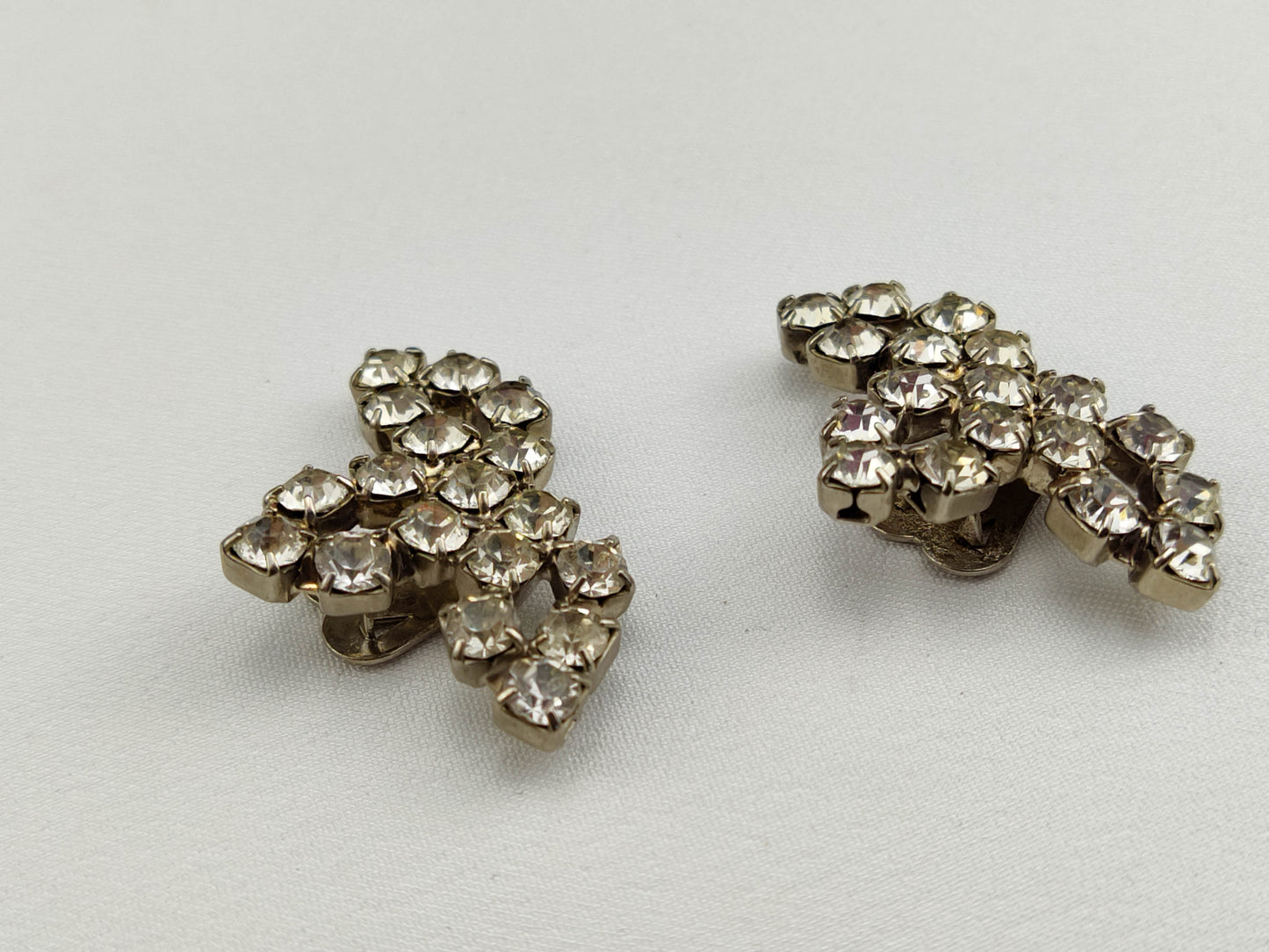 1940's Clear Rhinestone Shoe Clips