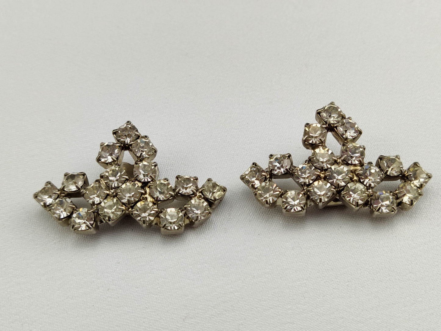 1940's Clear Rhinestone Shoe Clips