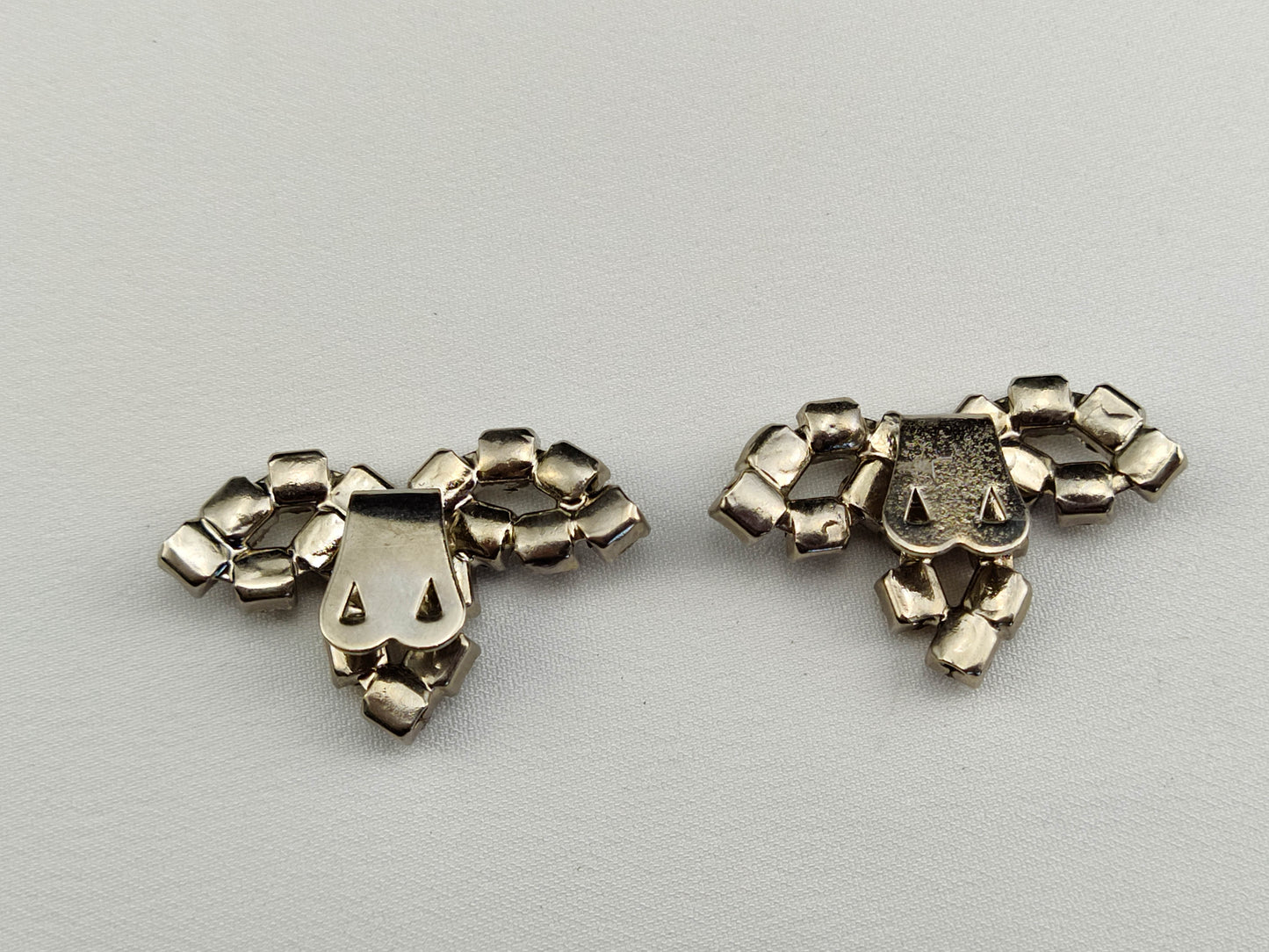 1940's Clear Rhinestone Shoe Clips