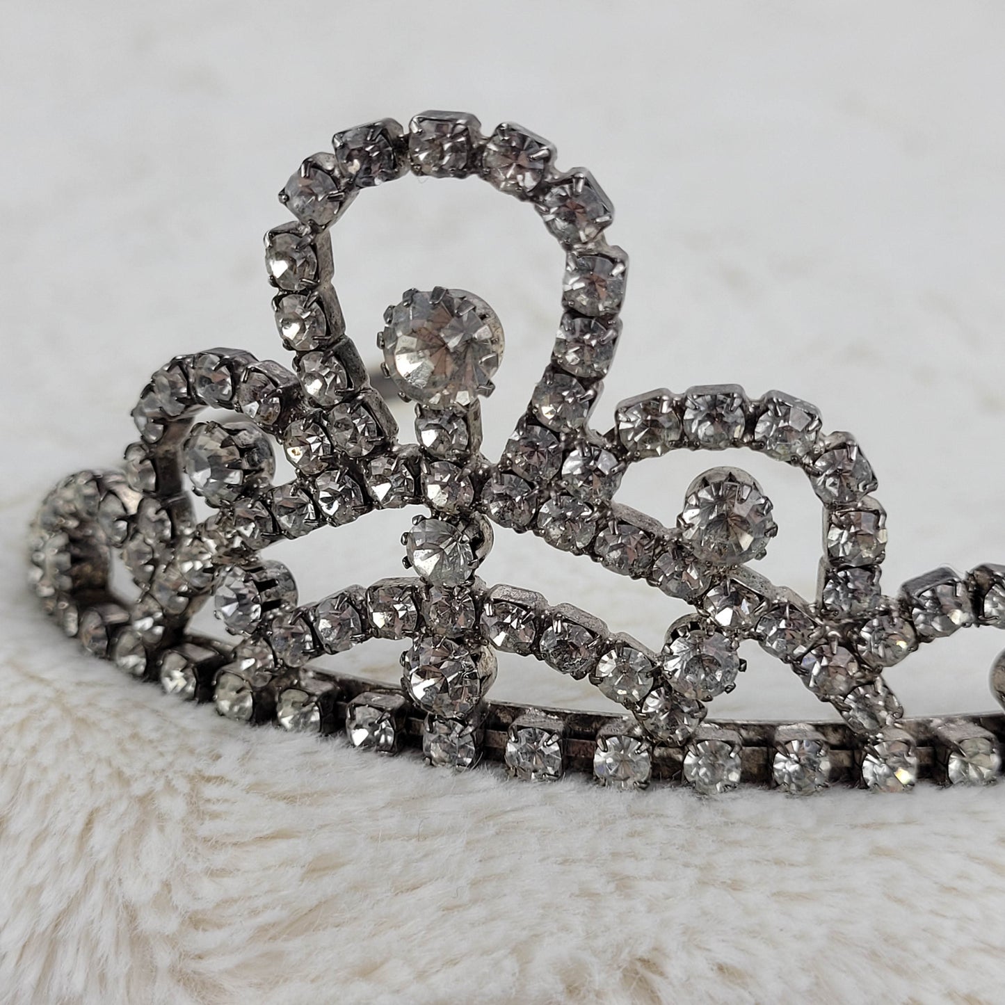 1950's Clear Rhinestone Crown Tiara