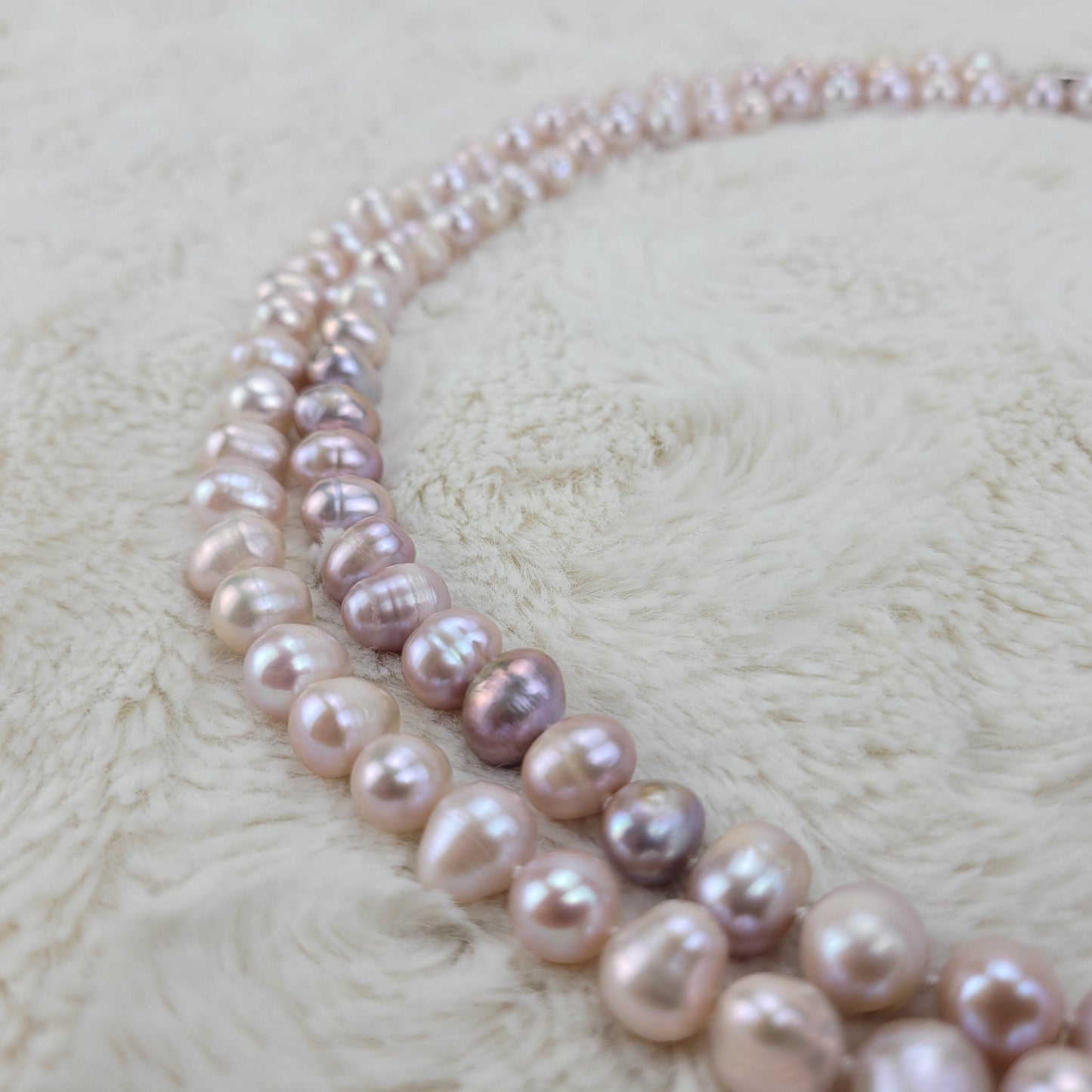 1950's Pink Cultured Pearl Opera Necklace