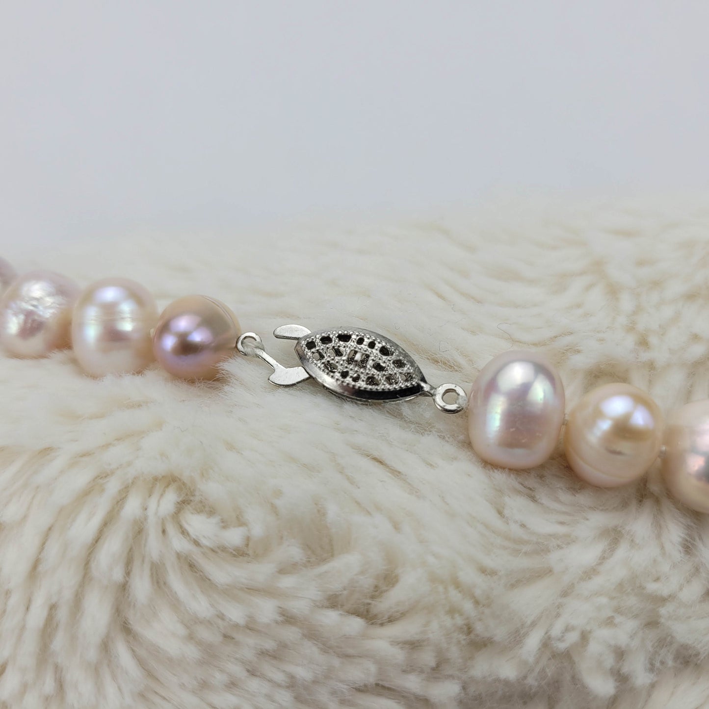 1950's Pink Cultured Pearl Opera Necklace