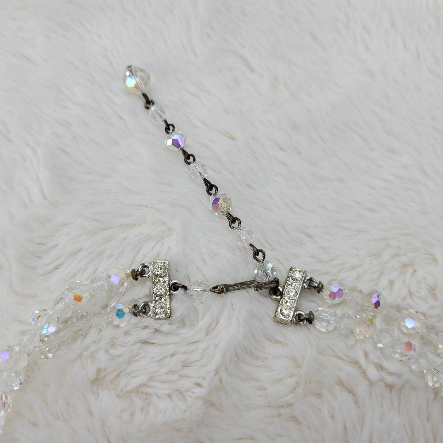 1950's Double Row Crystal Bead Neckace