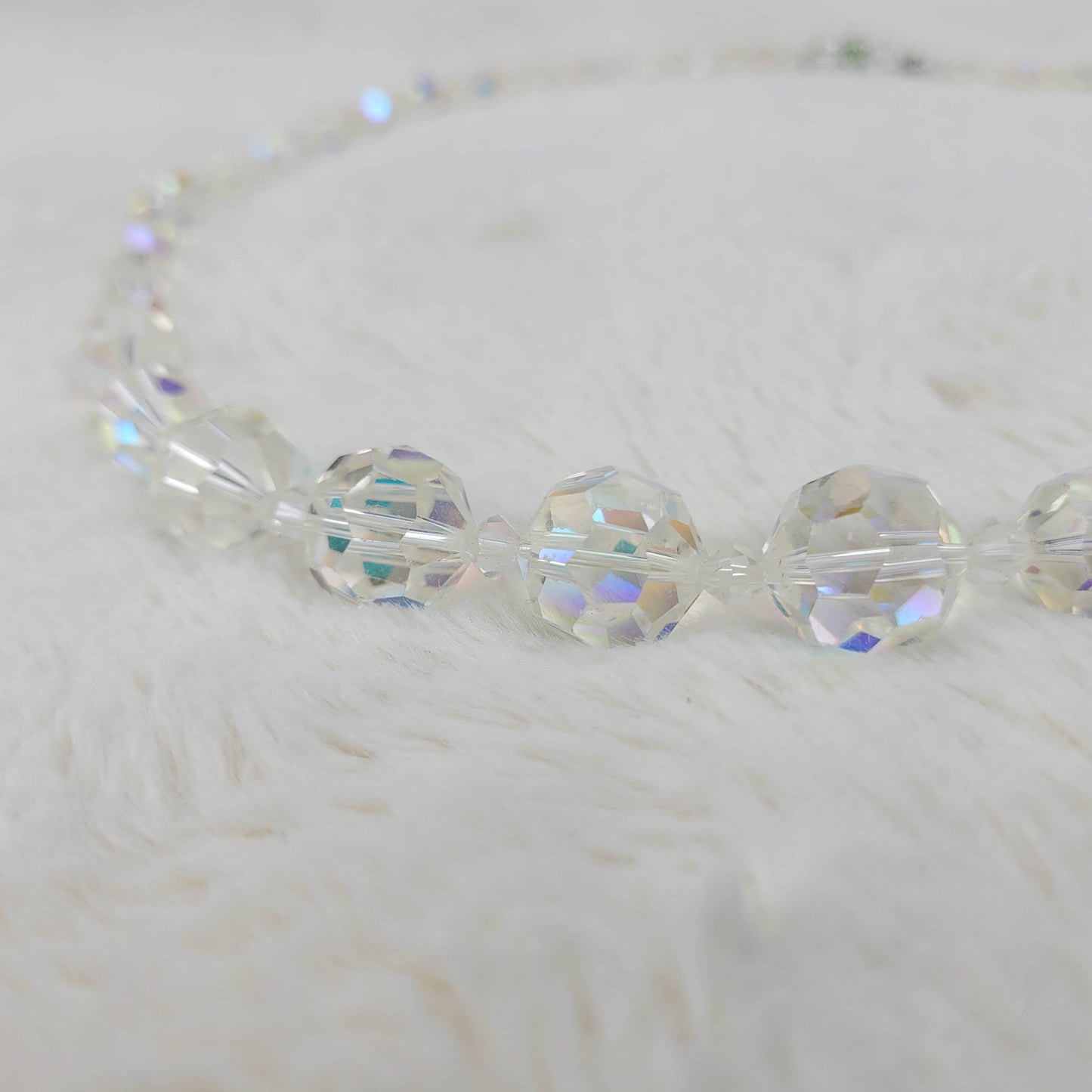 1960's Single Bead Crystal Necklace