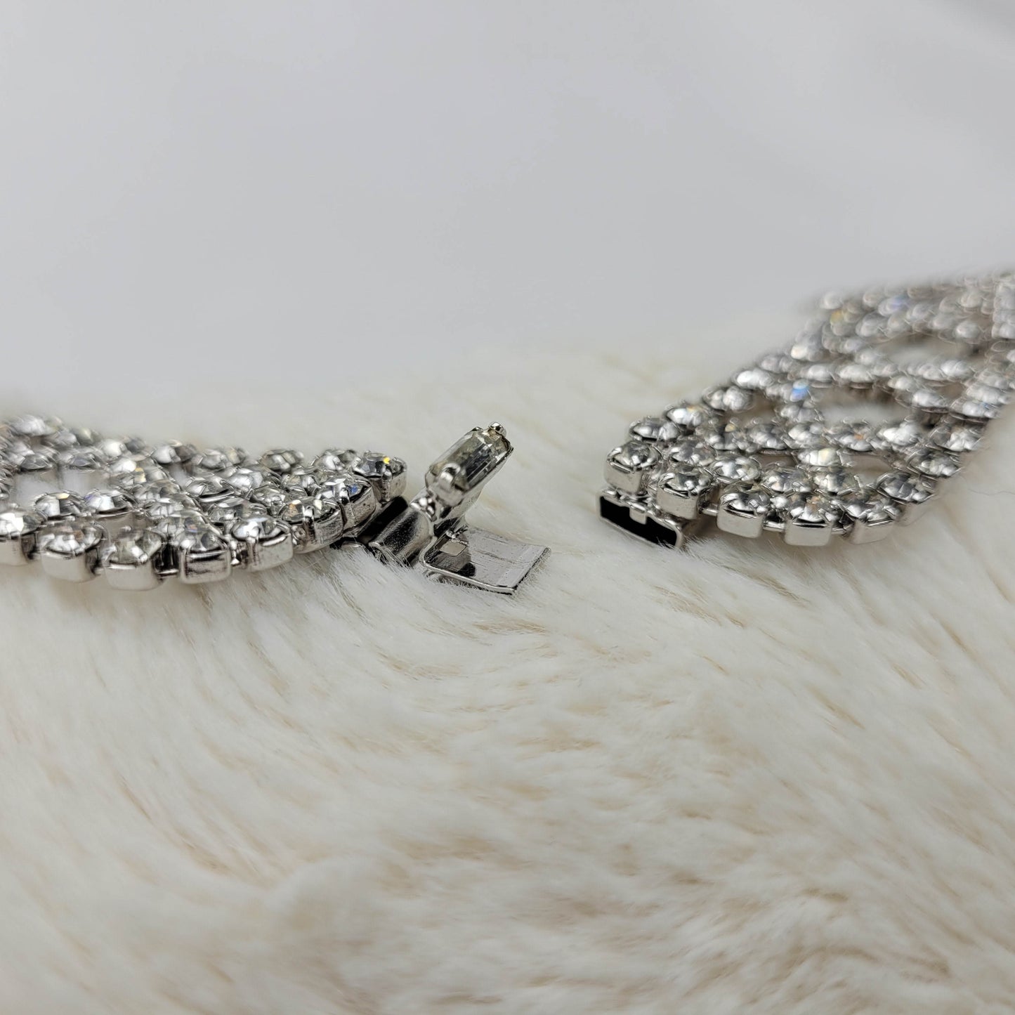 1950's Clear Rhinestone Collar Necklace