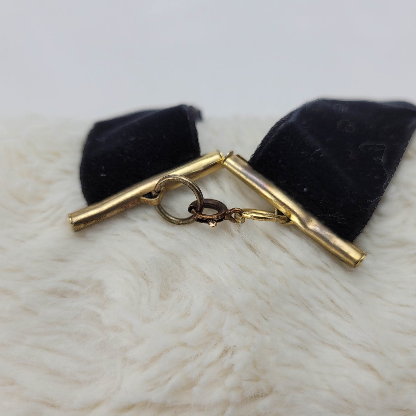 1950's Black Velour Choker with a Cameo Pendant