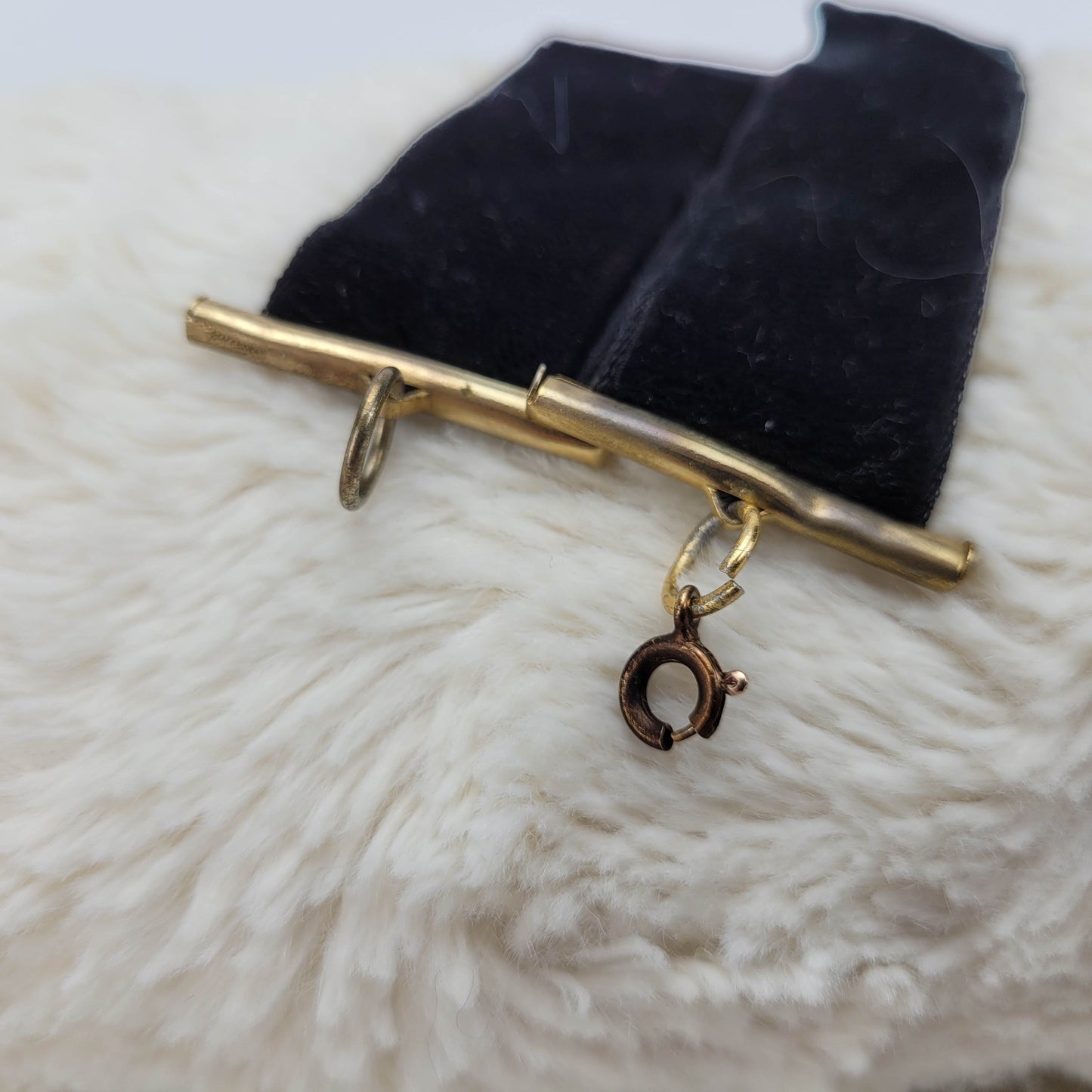 1950's Black Velour Choker with a Cameo Pendant