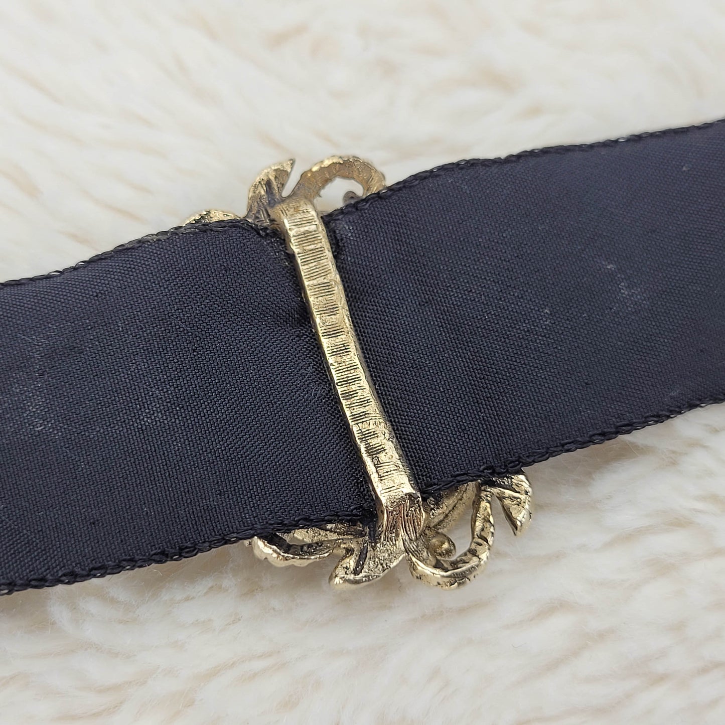 1950's Black Velour Choker with a Cameo Pendant