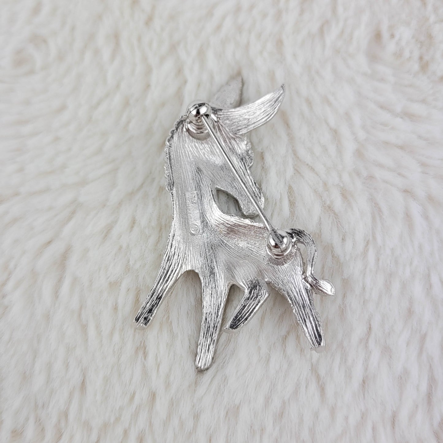 1950's Silver Donkey Pin by Trifari