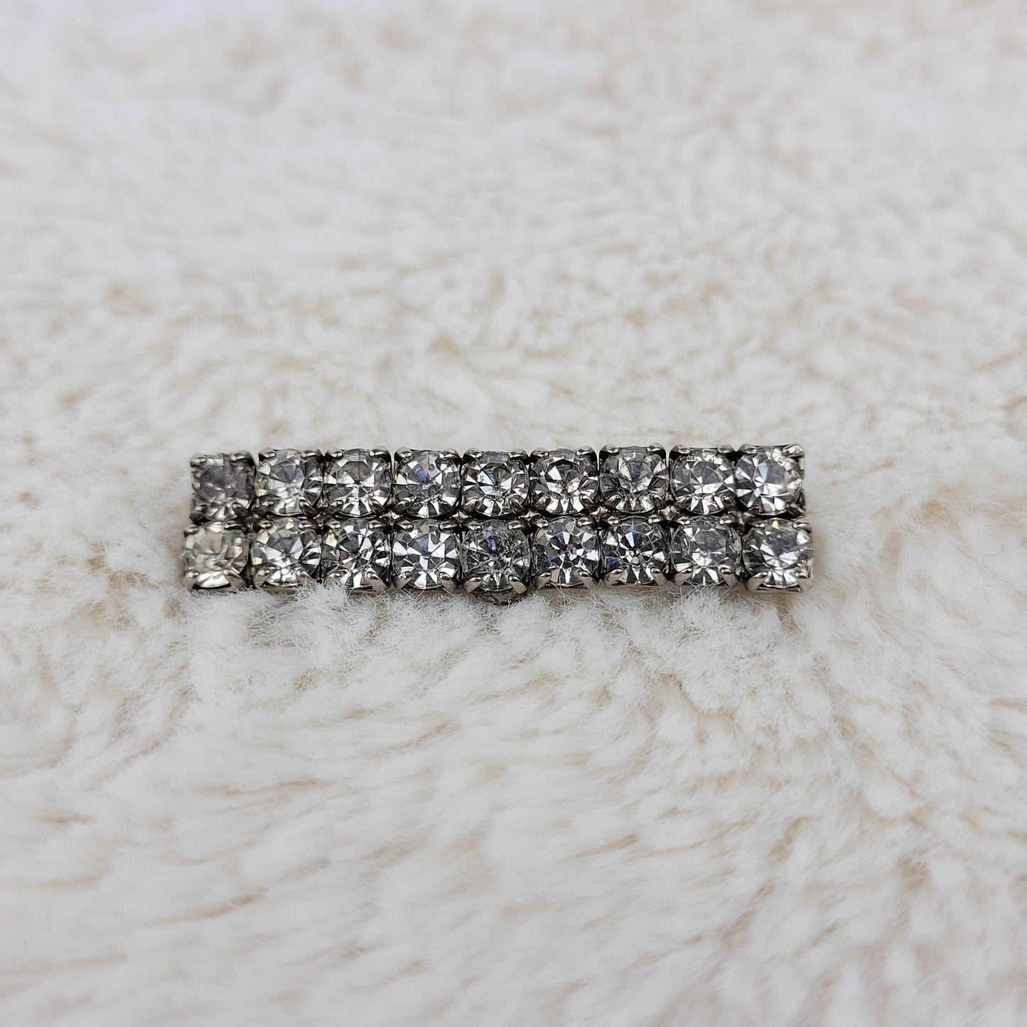 1940's Clear Rhinestone Bar Pin