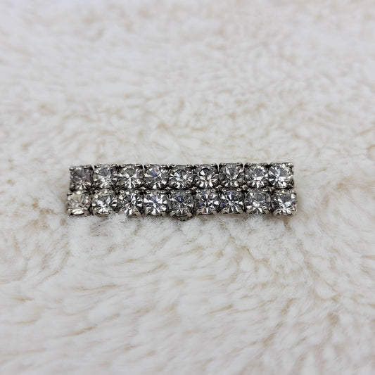 1940's Clear Rhinestone Bar Pin