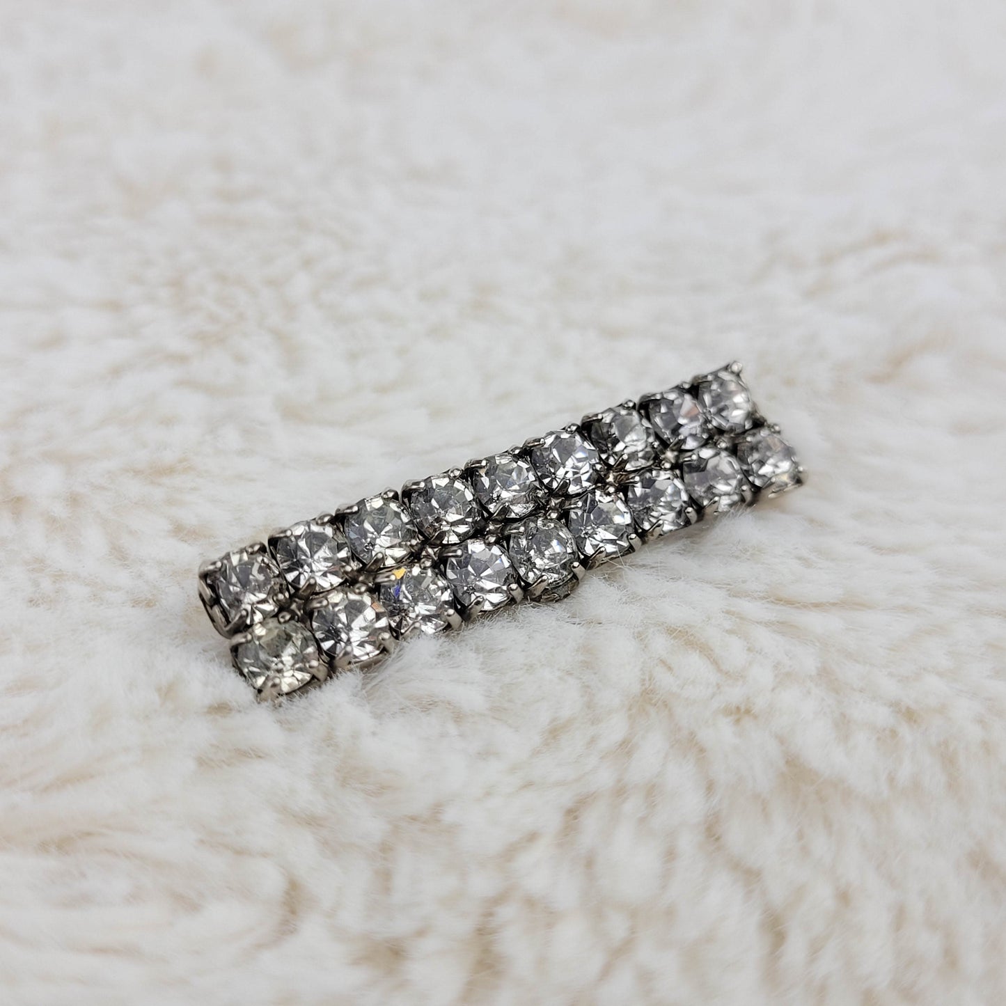 1940's Clear Rhinestone Bar Pin