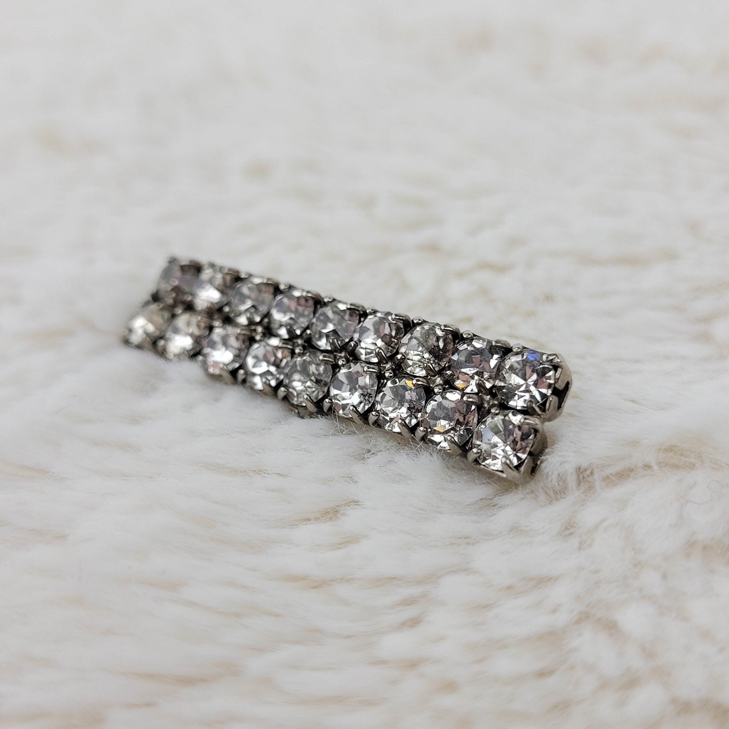 1940's Clear Rhinestone Bar Pin