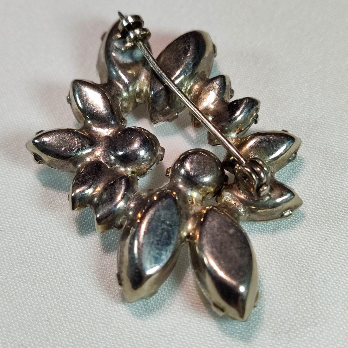 1950's Clear Rhinestone Cluster Pin